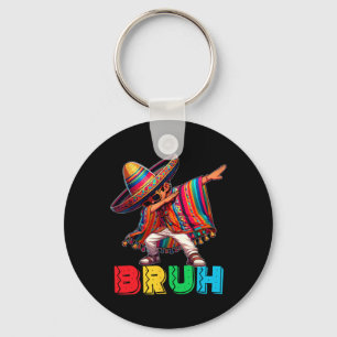 Cinco De Mayo Bruh Dabbing Mexican Boy Poncho Kind Sleutelhanger