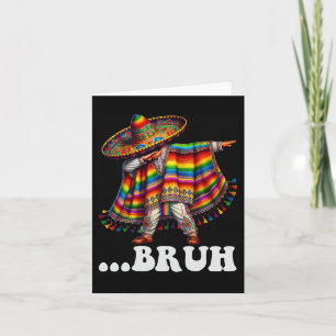Cinco De Mayo Bruh Mexicaanse Jongen Dabbing Hoed Kaart