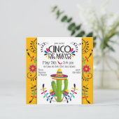 Cinco de Mayo Cactus Maracas Invitation folkloriqu (Debout devant)
