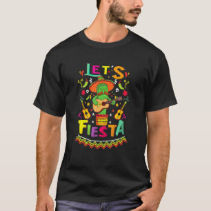 Cinco De Mayo Cactus Sombrero Feest Gitaar Grappig T-shirt