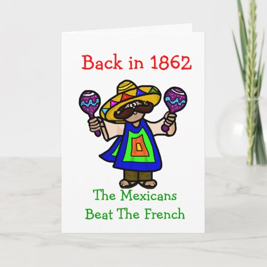 Cinco de Mayo Carte de voeux Mexicaine & Maracas (Devant)