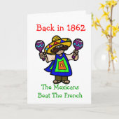 Cinco de Mayo Carte de voeux Mexicaine & Maracas (Fleur jaune)