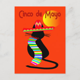 Cinco de mayo CAT-ontwerp—Schattig Briefkaart