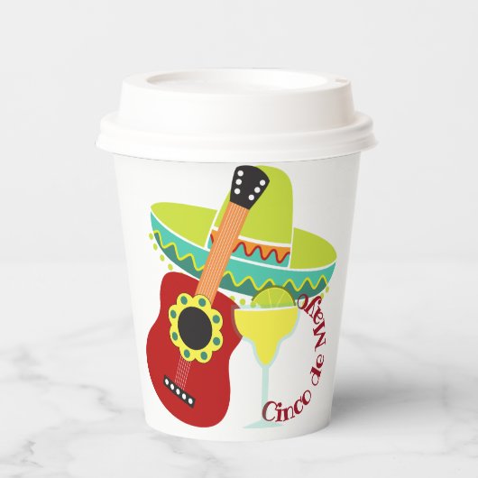 Cinco de Mayo Célébration 8oz. Gobelet en papier (Recto)
