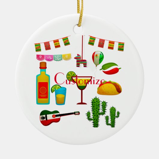 Cinco de Mayo Celebration Thunder_Cove Keramisch Ornament (Voorkant)