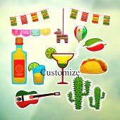 Cinco de Mayo Celebration Thunder_Cove Raamsticker (Vel 3)