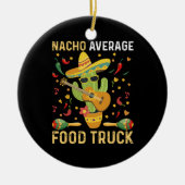 Cinco De Mayo Chef Nacho Gemiddelde Voedsel Vracht Keramisch Ornament (Voorkant)