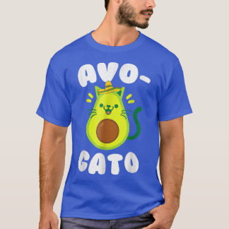 Cinco de Mayo Cinco de Meow Avogato Cat Avocado Ki T-shirt