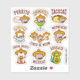 Cinco de Mayo - Cinco de Meow - Grappige Kat STICK Sticker