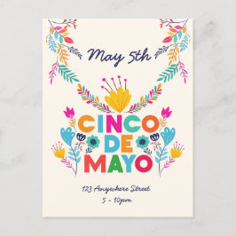 Cinco de Mayo Colorful Invitation Briefkaart