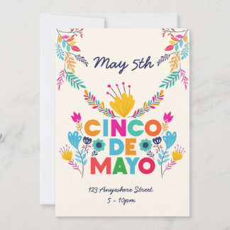Cinco de Mayo Colorful Kaart