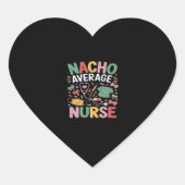 Cinco de Mayo Coquette Bow Nacho Gemiddelde Nurse Hart Sticker (Voorkant)