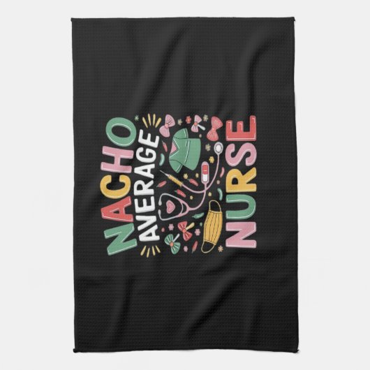 Cinco de Mayo Coquette Bow Nacho Gemiddelde Nurse  Theedoek (Verticaal)