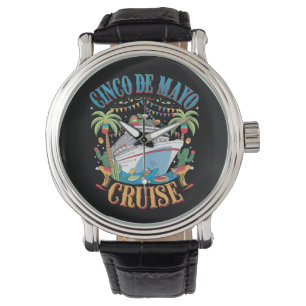 Cinco De Mayo Cruise Mexico Mexicaans Schip Feest Horloge