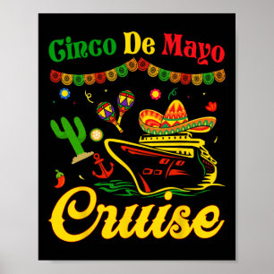 Cinco de Mayo Cruise Squad Groep Matching Mexicaan Poster