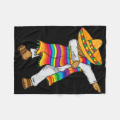 Cinco De Mayo Dabbing Mexicaans Poncho Kinder Peut Fleece Deken (Voorkant (Horizontaal))