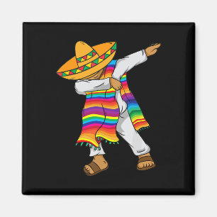 Cinco De Mayo Dabbing Mexicaans Poncho Kinder Peut Magneet