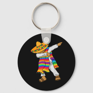 Cinco De Mayo Dabbing Mexicaans Poncho Kinder Peut Sleutelhanger