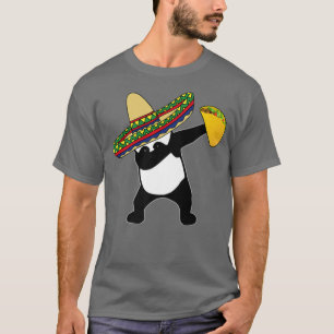 Cinco De Mayo Dabbing Panda Beer Taco Mexicaanse S T-shirt
