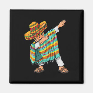 Cinco de Mayo Dabbing Poncho Sombrero Fun Mexicaan Magneet
