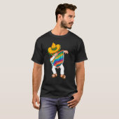 Cinco De Mayo Dabbing Poncho Sombrero Mexico Let's T-shirt (Voorkant volledig)