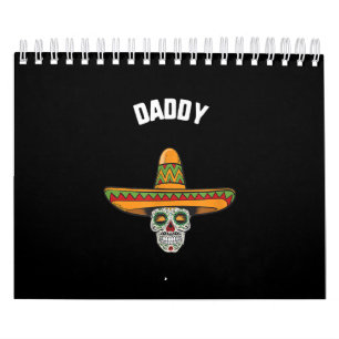 Cinco De Mayo Dad Sugar Skull Sombrero Taco Kalender
