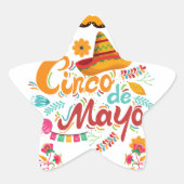 Cinco de Mayo dad T-shirt Ster Sticker (Voorkant)