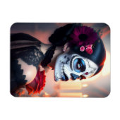 Cinco de Mayo Dag van de Dode Schoonheid met Roos  Magneet (Horizontaal)