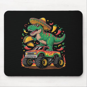 Cinco de Mayo Dinosaur Taco Monster Truck Sombrero Muismat