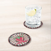 Cinco de Mayo Distress Chili Peppers Ronde Kartonnen Onderzetter (Insitu)