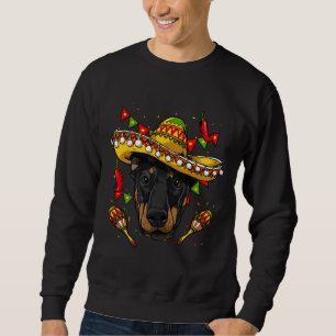 Cinco De Mayo Dobermann Mannen Vrouwen Kind Sombre Trui