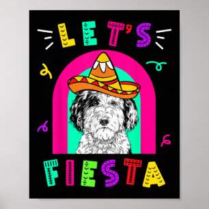 Cinco de Mayo Dog Let's Fiesta Camisa 5 De Mayo Me Poster
