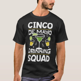 Cinco de Mayo Drink Mannen op het plein T-shirt
