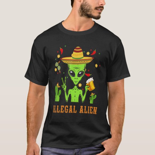 Cinco De Mayo Drink Mexicaans deel T-shirt (Voorkant)