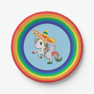Cinco de Mayo Eenhoorn Pegasus Regenboog Papieren Bordje