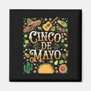 Cinco De Mayo Feest Cute Feest Elementen Magneet