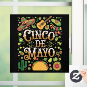 Cinco De Mayo Feest Cute Feest Elementen Raamsticker