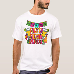 CINCO DE MAYO Feest Siesta Herhaal T-shirt