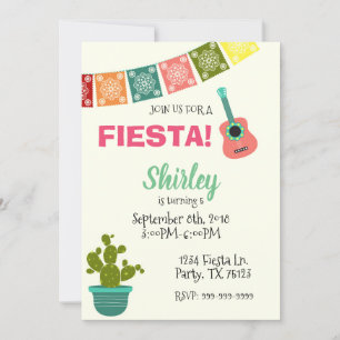 CINCO DE MAYO FIESTA ANNIVERSAIRE INVITATION FILLE