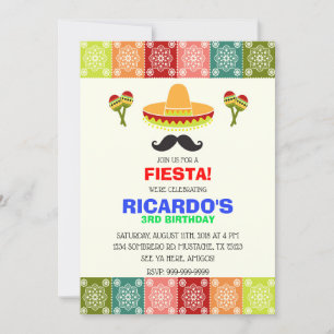 CINCO DE MAYO FIESTA ANNIVERSAIRE INVITATION GARÇO