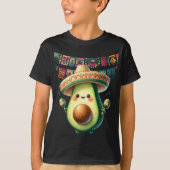 Cinco de Mayo Fiesta Avocado Kids T-Shirt (Devant)