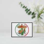 Cinco de Mayo Fiesta! Cactus met Sombrero Visitekaartje (Staand voorkant)