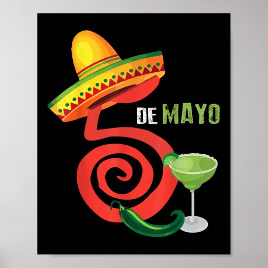 Cinco de Mayo Fiesta Design Camisa 5 De Mayo Viva Poster (Voorkant)