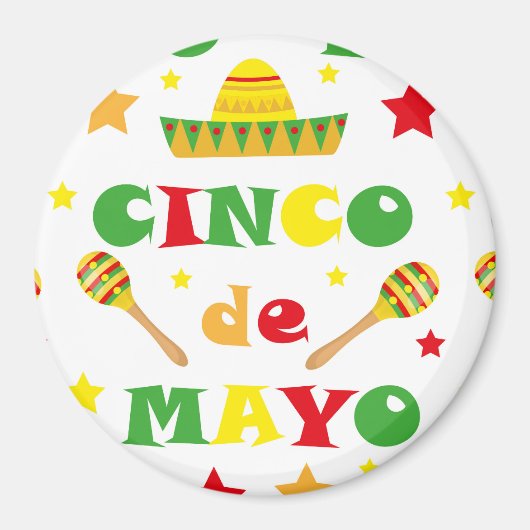 Cinco de Mayo Fiesta in Mexico vakantie Magneet (Voorkant)