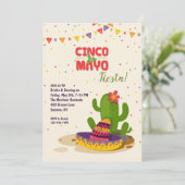 Cinco de Mayo Fiesta Invitation Kaart (Staand voorkant)