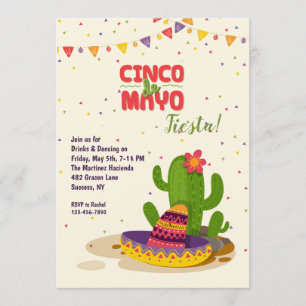 Cinco de Mayo Fiesta Invitation Kaart