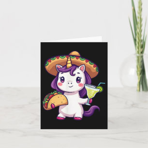 Cinco de Mayo Fiesta Mexicaanse partij met eenhoor Kaart