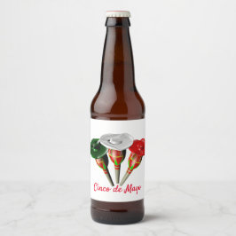 Cinco de mayo, fiesta mexican bier etiket