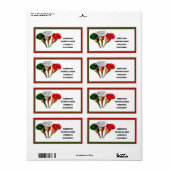 Cinco de mayo, fiesta mexican gepersonaliseerd lab etiket (Full Sheet)