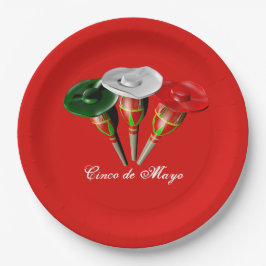 Cinco de mayo, fiesta mexican papieren bordje